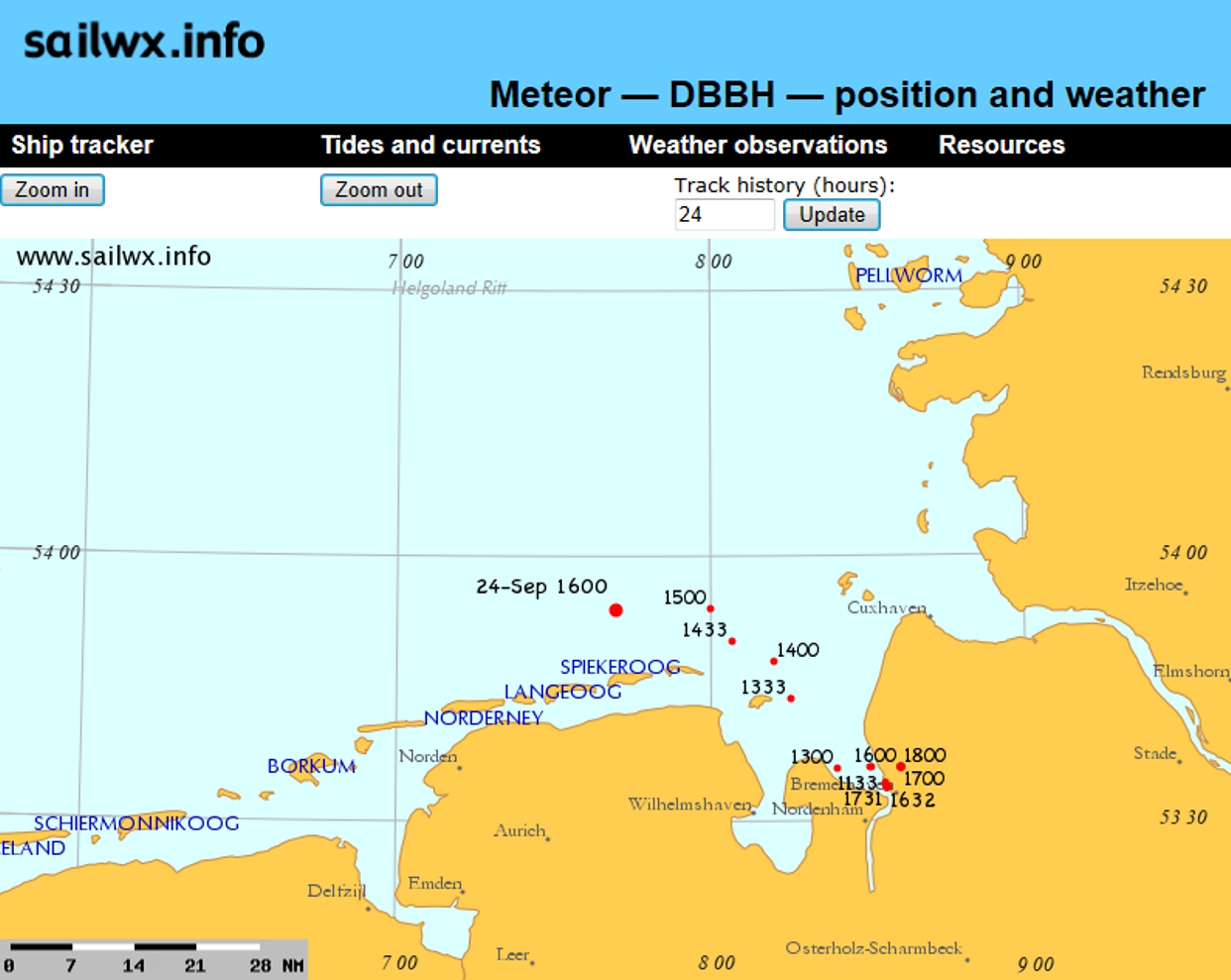 MeteorÂ´s position on the 23rd