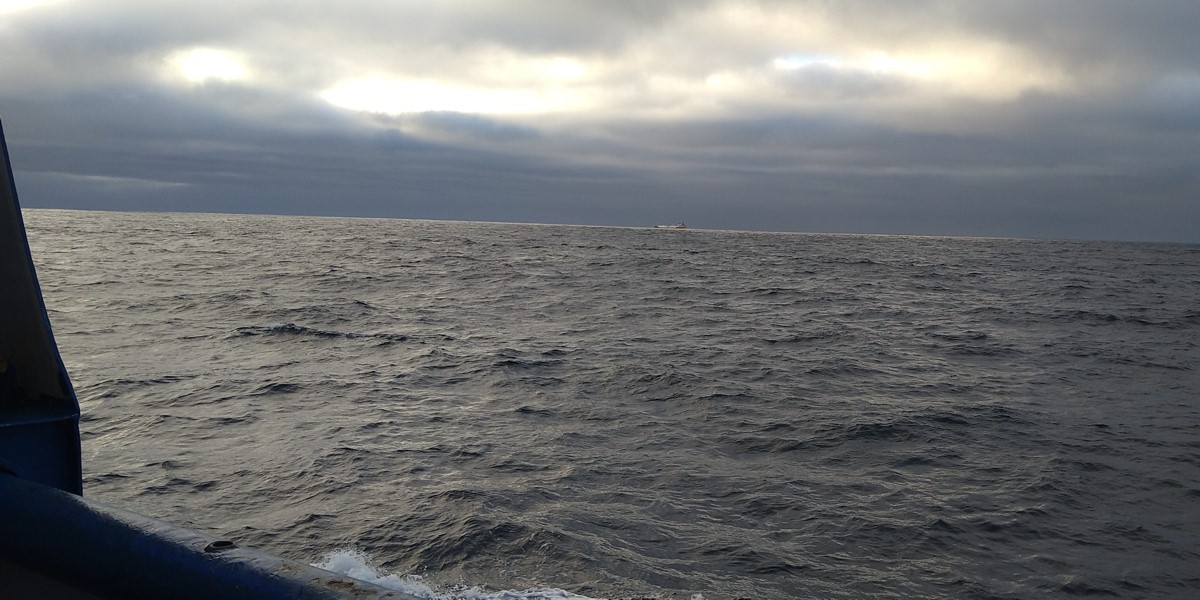  A passing ship in the spotlight