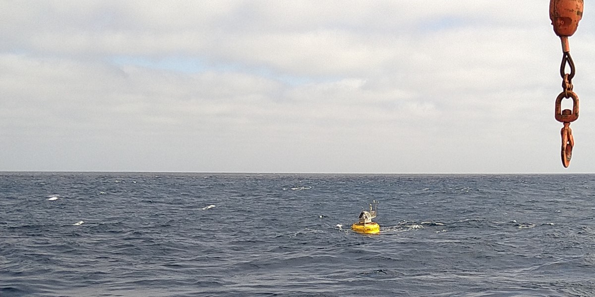 Buoy Carmen is re-deployed and ready for another year of collecting dust